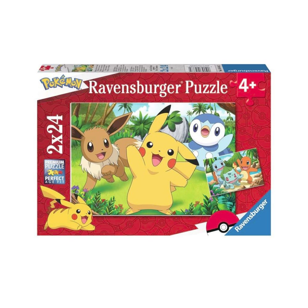 Ravensburger Pokémon - Children's Jigsaw Puzzle Pikachu & Friends (2 x 24 pieces) Puzzel - Multicolours